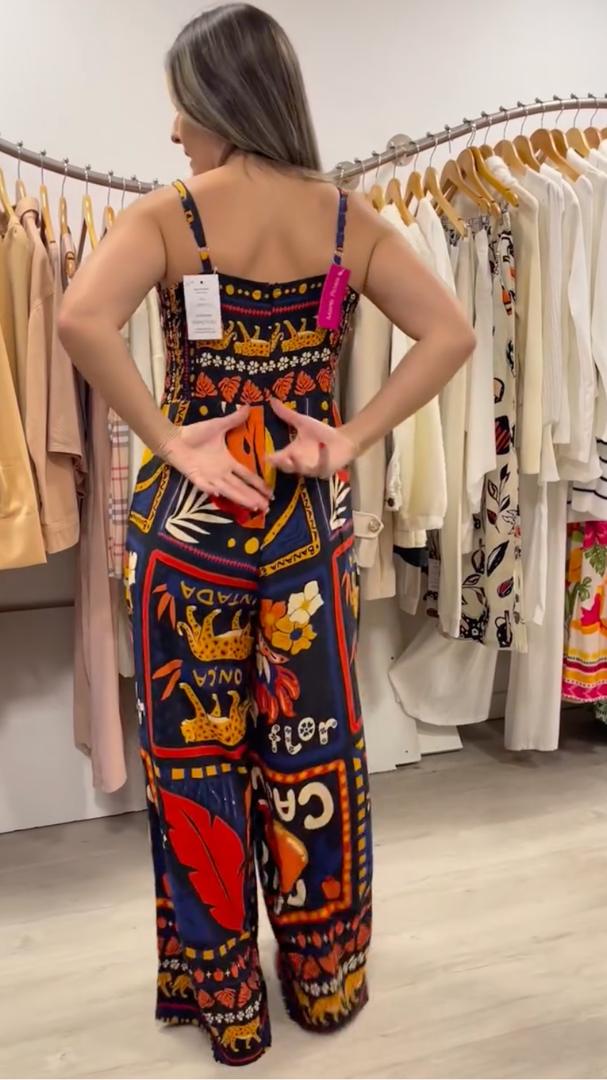 Macacão Marcele Onça Floral