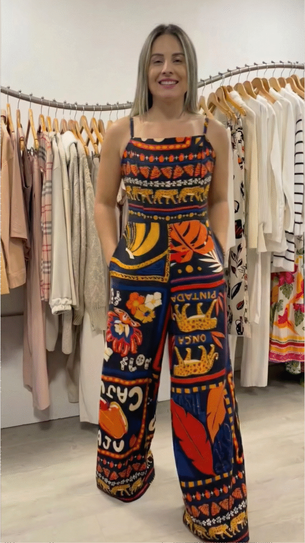 Macacão Marcele Onça Floral